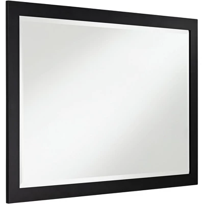 Possini Euro Design Metzeo Rectangular Vanity Decorative Wall Mirror Modern Beveled Edge Matte Black Metal Frame 22" Wide Bathroom 8 Possini Euro Design Metzeo Rectangular Vanity Decorative Wall Mirror Modern Beveled Edge Matte Black Metal Frame 22" Wide Bathroom - Image 6