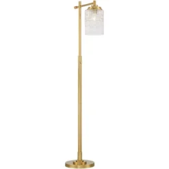 Possini Euro Design Kinsey Modern Downbridge Floor Lamp 67" Tall Warm Brass Metal Stone Pattern Glass Shade For Living Room Reading Bedroom Office -Possini Euro Design Shop GUEST 04fcb54f 8f9c 40c0 befd 7eac12bb7433