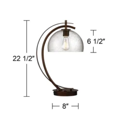 Possini Euro Design Modern Accent Table Lamp With USB Port Filament LED 22.5" High Bronze Metal Glass Dome Shade For Living Room Desk Bedroom -Possini Euro Design Shop GUEST 06ccec55 51fe 446c aefa 1b40fd1551d2