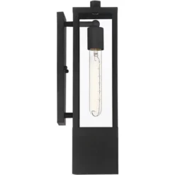Possini Euro Design Berk Modern Outdoor Wall Light Fixture Textured Black 16" Clear Glass For Post Exterior Barn Deck House Porch Yard Posts Patio -Possini Euro Design Shop GUEST 070ff88f 0a9d 4024 a11c 0c663b46ff7c