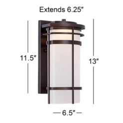 Possini Euro Design Theola Modern Outdoor Wall Light Fixture Bronze LED 12 3/4" Etched Glass Shade For Post Exterior Barn Deck House Porch Yard Patio -Possini Euro Design Shop GUEST 0c8cf403 fde1 46cc 9106 c2ffc2cb7f77