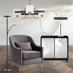 Possini Euro Design Brushed Nickel Pendant Chandelier 28" Wide Modern Dark Mocha Wood Finish Off White Fabric 4-Light Fixture Dining Room -Possini Euro Design Shop GUEST 0e7cb572 deb1 466d a906 b2508124b2c7