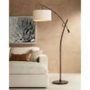 Possini Euro Design Raymond Modern Arc Floor Lamp 69" Tall Bronze Adjustable Boom Arm Off White Linen Drum Shade For Living Room Reading Bedroom Home -Possini Euro Design Shop GUEST 0e8aacd0 3419 4292 8f23 88a00be34b15