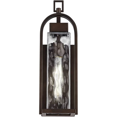 Possini Euro Design Winona Modern Outdoor Wall Light Fixture Bronze 16 1/4" Water Glass For Post Exterior Barn Deck House Porch Yard Posts Patio Home 6 Possini Euro Design Winona Modern Outdoor Wall Light Fixture Bronze 16 1/4" Water Glass For Post Exterior Barn Deck House Porch Yard Posts Patio Home - Image 4