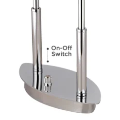 Possini Euro Design Charles Street Modern Desk Lamp 23" High Chrome Satin Nickel Frosted Slump Glass Shade For Bedroom Living Room Bedside Nightstand -Possini Euro Design Shop GUEST 10dff3e6 babf 4595 a29a 0f9e4c77d985