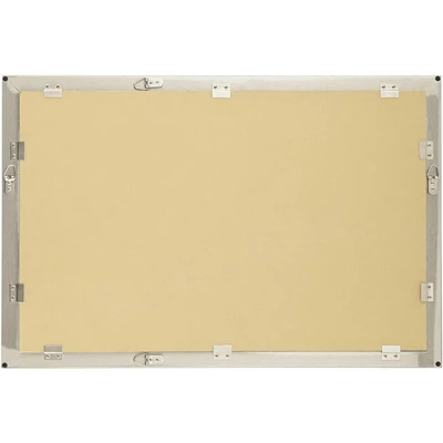 Possini Euro Design Metzeo Rectangular Vanity Wall Mirror Modern Beveled Glass Brushed Nickel Metal Frame 33" Wide For Bathroom Bedroom Home Entryway 8 Possini Euro Design Metzeo Rectangular Vanity Wall Mirror Modern Beveled Glass Brushed Nickel Metal Frame 33" Wide For Bathroom Bedroom Home Entryway - Image 6