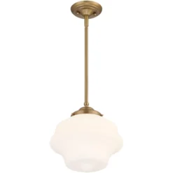 Possini Euro Design Soft Gold Mini Pendant Light 11" Wide Modern Schoolhouse Opal Glass Shade For Dining Living Room House Island -Possini Euro Design Shop GUEST 1180e4fc dd47 43ef 8dcd e82441a0af61
