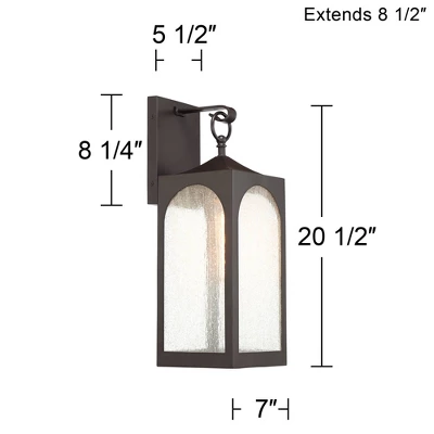 Possini Euro Design Tyne Modern Outdoor Wall Light Fixture Bronze 20 1/2" Seedy Glass For Post Exterior Barn Deck House Porch Yard Posts Patio Home 8 Possini Euro Design Tyne Modern Outdoor Wall Light Fixture Bronze 20 1/2" Seedy Glass For Post Exterior Barn Deck House Porch Yard Posts Patio Home - Image 6