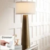 Possini Euro Design Karen Modern Table Lamp 36" Tall Dark Gold Glass With Table Top Dimmer Off White Fabric Drum Shade For Bedroom Living Room Bedside -Possini Euro Design Shop GUEST 1358a108 51ef 4a1f 9517 7e5d9e42b3d8