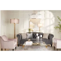 Possini Euro Design Granview Modern Floor Lamp 70 1/2" Tall Brass Metal Sheer Organza Outer Linen Inner Drum Shade For Living Room Bedroom Office Home -Possini Euro Design Shop GUEST 16c49be9 0907 41a6 a993 9c9fa7cec1b3