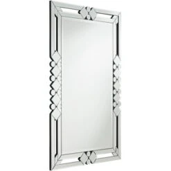 Possini Euro Design Clafia Rectangular Vanity Wall Mirror Modern Beveled Edge Clear Diamond Mirrored Frame 26" Wide For Bathroom Bedroom Living Room -Possini Euro Design Shop GUEST 1803ceb4 7a89 4885 9295 5c51b8f4437a