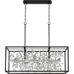 Possini Euro Design Carrine Black Silver Linear Pendant Chandelier 38 1/2" Wide Modern Clear Crystal 8-Light Fixture For Dining Room Kitchen Island -Possini Euro Design Shop GUEST 1ada9ea3 34f4 42da bef6 9310af5afbb5