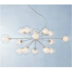 Possini Euro Design Spheres Chrome Chandelier 30" Wide Mid Century Modern Sputnik Glass Shade 15-Light Fixture For Dining Room House Kitchen Island -Possini Euro Design Shop GUEST 202dd287 43ba 46a0 9941 18f28bdf72ac