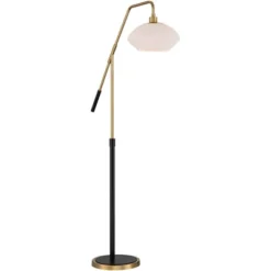 Possini Euro Design Modern Arc Floor Lamp 63 1/2" Tall Warm Gold Black Metal Milky White Glass Shade For Living Room Reading House 16 Possini Euro Design Modern Arc Floor Lamp 63 1/2" Tall Warm Gold Black Metal Milky White Glass Shade For Living Room Reading House -Possini Euro Design Shop GUEST 2083c26c 12c8 4457 ad82 e3599578a9bc
