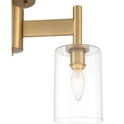 Possini Euro Design Lantico Modern Ceiling Light Semi Flush Mount Fixture 17" Wide Gold 3-Light Clear Glass For Bedroom Kitchen Living Room Hallway -Possini Euro Design Shop GUEST 236d3d1c 85a6 4e9c b059 b647ffc83279