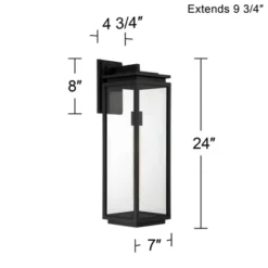 Possini Euro Design Atkins Modern Outdoor Wall Light Fixture Matte Black 24" Clear Glass For Post Exterior Barn Deck House Porch Yard Patio Outside 15 Possini Euro Design Atkins Modern Outdoor Wall Light Fixture Matte Black 24" Clear Glass For Post Exterior Barn Deck House Porch Yard Patio Outside -Possini Euro Design Shop GUEST 2450aeb0 467a 41aa 8a01 083bfd65a57e