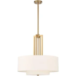 Possini Euro Design Sundry Warm Brass Pendant Chandelier 24" Wide Modern Double Drum Shades 4-Light Fixture For Dining Room House Foyer Kitchen Island 17 Possini Euro Design Sundry Warm Brass Pendant Chandelier 24" Wide Modern Double Drum Shades 4-Light Fixture For Dining Room House Foyer Kitchen Island -Possini Euro Design Shop GUEST 255702f2 17a5 451c a35d 849d569e4b27
