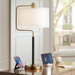 Possini Euro Design Possini Euro Carlyle USB Port And Outlet Modern Desk Lamps Set Of 2 -Possini Euro Design Shop GUEST 27b8b40a 1418 4e83 a4cb 9e02060085ea