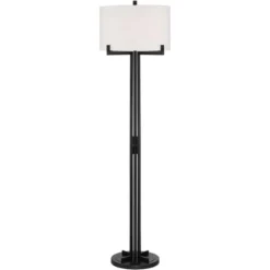 Possini Euro Design Madrid Modern Industrial Floor Lamp 64" Tall Matte Black Metal White Linen Hardback Drum Shade For Living Room Bedroom Office Home 15 Possini Euro Design Madrid Modern Industrial Floor Lamp 64" Tall Matte Black Metal White Linen Hardback Drum Shade For Living Room Bedroom Office Home -Possini Euro Design Shop GUEST 2b61bb98 362a 44ab 8049 e4ad6f208368
