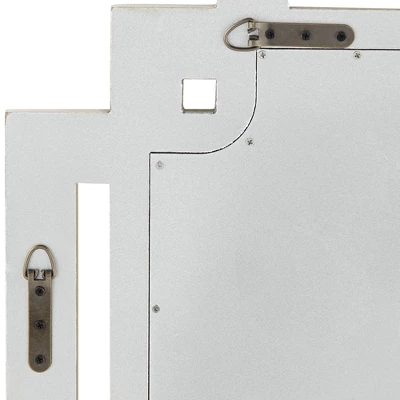 Possini Euro Design Erte Rectangular Vanity Wall Mirror Modern Beveled Silver Leaf Beaded Openwork Frame 27" Wide For Bathroom Bedroom Living Room 5 Possini Euro Design Erte Rectangular Vanity Wall Mirror Modern Beveled Silver Leaf Beaded Openwork Frame 27" Wide For Bathroom Bedroom Living Room - Image 3