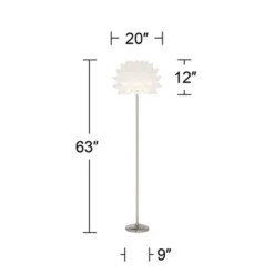 Possini Euro Design Modern Floor Lamp 63" Tall Brushed Steel White Orb Petal Flower Shade Dimmable For Living Room Reading Bedroom Office 15 Possini Euro Design Modern Floor Lamp 63" Tall Brushed Steel White Orb Petal Flower Shade Dimmable For Living Room Reading Bedroom Office -Possini Euro Design Shop GUEST 2bef62f7 9811 45b9 834d 976318cacb5f