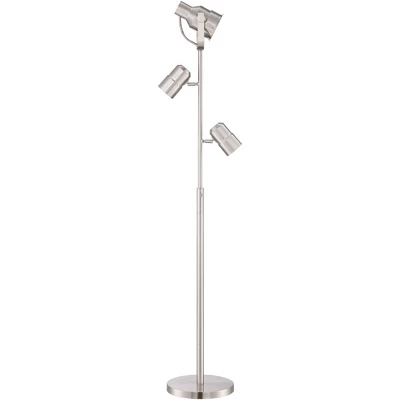 Possini Euro Design Nuovo Modern Tree Floor Lamp 70" Tall Brushed Nickel 3 Light Adjustable Heads For Living Room Reading Bedroom Office House Home 7 Possini Euro Design Nuovo Modern Tree Floor Lamp 70" Tall Brushed Nickel 3 Light Adjustable Heads For Living Room Reading Bedroom Office House Home - Image 5