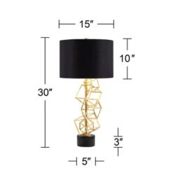 Possini Euro Design Modern Table Lamp 30" Tall Gold Metal Geometric Cube Black Drum Shade For Bedroom Living Room Bedside Nightstand Office Kids House 17 Possini Euro Design Modern Table Lamp 30" Tall Gold Metal Geometric Cube Black Drum Shade For Bedroom Living Room Bedside Nightstand Office Kids House -Possini Euro Design Shop GUEST 2cfe68d5 da11 4cdc a74a bc350a0f006b