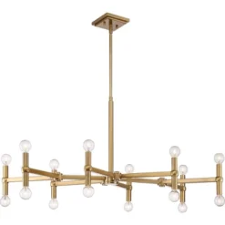 Possini Euro Design Marya Satin Brass Chandelier 37" Wide Modern 24-Light Fixture For Dining Room House Foyer Kitchen Island Entryway Bedroom Home -Possini Euro Design Shop GUEST 2f955cfa f368 4f1e 93ad 6a9e89d77666