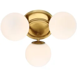 Possini Euro Design Modern Ceiling Light Flush Mount Fixture Brass 18" Wide 3-Light Frosted White Glass Globes Bedroom Living Room 12 Possini Euro Design Modern Ceiling Light Flush Mount Fixture Brass 18" Wide 3-Light Frosted White Glass Globes Bedroom Living Room -Possini Euro Design Shop GUEST 3206f2f1 bd83 4ab8 ae4c 41ae1e86782d