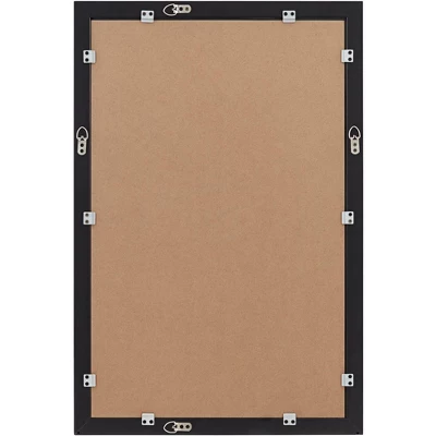 Possini Euro Design Metzeo Rectangular Vanity Decorative Wall Mirror Modern Beveled Edge Matte Black Metal Frame 22" Wide Bathroom 9 Possini Euro Design Metzeo Rectangular Vanity Decorative Wall Mirror Modern Beveled Edge Matte Black Metal Frame 22" Wide Bathroom - Image 7