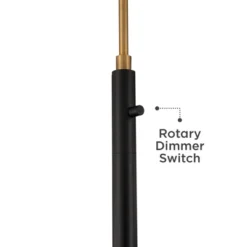 Possini Euro Design Modern Arc Floor Lamp 63 1/2" Tall Warm Gold Black Metal Cage Off-White Linen Shade For Living Room Reading -Possini Euro Design Shop GUEST 369e1751 4dc9 4178 afd9 733397027d5b