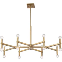 Possini Euro Design Marya Satin Brass Chandelier 37" Wide Modern 24-Light Fixture For Dining Room House Foyer Kitchen Island Entryway Bedroom Home -Possini Euro Design Shop GUEST 39229d60 3baf 4e85 9d66 c860c881f34e