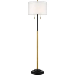 Possini Euro Design Roxie Modern Floor Lamp With Riser 65 1/2" Tall Brass Black Metal Sheer Linen Double Drum Shade For Living Room Bedroom Office 14 Possini Euro Design Roxie Modern Floor Lamp With Riser 65 1/2" Tall Brass Black Metal Sheer Linen Double Drum Shade For Living Room Bedroom Office -Possini Euro Design Shop GUEST 3a086c6e 1973 4084 b26b e9fc7acd17aa