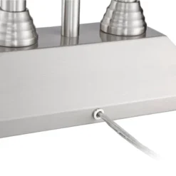 Possini Euro Design Dexter Modern Table Lamp 26" High Brushed Nickel With USB And AC Power Outlet In Base LED Reading Light White Shade For Home Desk 16 Possini Euro Design Dexter Modern Table Lamp 26" High Brushed Nickel With USB And AC Power Outlet In Base LED Reading Light White Shade For Home Desk -Possini Euro Design Shop GUEST 3a8c872a a116 4033 b7b4 911a917e8042