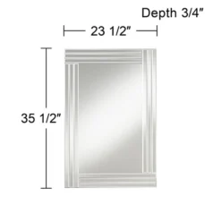 Possini Euro Design Sofija Rectangular Vanity Wall Mirror Modern Mirrored Glass Layered Frame 23 1/2" Wide For Bathroom Bedroom Living Room Entryway -Possini Euro Design Shop GUEST 3b028cf5 4df6 4220 b9ba 56e4e6c7096a