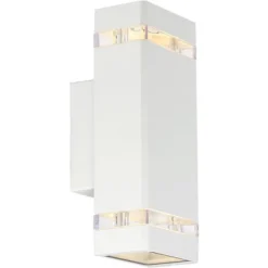 Possini Euro Design Modern Outdoor Wall Light Fixture White 2-Light Up Down 10 1/2" Clear Glass Inserts For Exterior Barn Deck House Porch Yard Patio 11 Possini Euro Design Modern Outdoor Wall Light Fixture White 2-Light Up Down 10 1/2" Clear Glass Inserts For Exterior Barn Deck House Porch Yard Patio -Possini Euro Design Shop GUEST 3b2ee324 af20 419d 9d18 494146464fb2