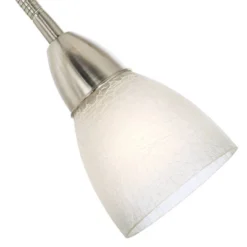 Possini Euro Design Alexei Modern Torchiere Floor Lamp With Side Lights 72" Tall Brushed Nickel White Crackle Glass For Living Room Reading Bedroom -Possini Euro Design Shop GUEST 3d02a262 5475 41ca 8886 afb666411e90