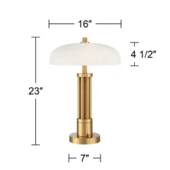 Possini Euro Design Possini Euro® Granview Desk Lamp With Glass Shade And Dual USB Ports -Possini Euro Design Shop GUEST 3d169126 e3ca 444a 8f37 434f85771db4