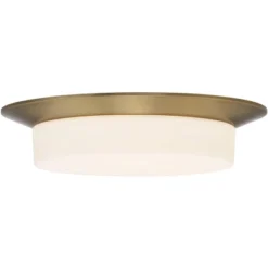 Possini Euro Design Melber Modern Ceiling Light Flush Mount Fixture 14" Wide Warm Brass Gold 3-Light Opal White Glass Shade For Bedroom Living Room 9 Possini Euro Design Melber Modern Ceiling Light Flush Mount Fixture 14" Wide Warm Brass Gold 3-Light Opal White Glass Shade For Bedroom Living Room -Possini Euro Design Shop GUEST 3d28ca59 2a64 452e 9aeb 9fe7090909bc