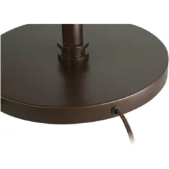 Possini Euro Design Industrial Floor Lamp Adjustable Arm 62.5" Tall Oiled Bronze Metal Light Brown Linen Drum Shade For Living Room Reading -Possini Euro Design Shop GUEST 3e750c18 9193 4330 bf37 40277d0edaa0