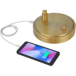 Possini Euro Design Possini Euro Vaile Desk Lamp With Dual USB Ports Warm Gold With Glass Shade -Possini Euro Design Shop GUEST 3f24820b a9a9 4ea9 b204 a581d0345f94