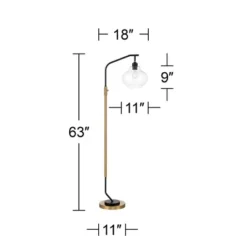 Possini Euro Design Tarrah Mid Century Modern 63" Tall Chairside Arc Floor Lamp Gold Black Metal Clear Glass Shade For Living Room House 17 Possini Euro Design Tarrah Mid Century Modern 63" Tall Chairside Arc Floor Lamp Gold Black Metal Clear Glass Shade For Living Room House -Possini Euro Design Shop GUEST 3fdd9ba3 7f55 4d39 a3d8 0deb414530ca
