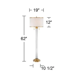 Possini Euro Design Cadence Modern Floor Lamp Standing 62" Tall Crystal Glass Column Satin Brass Linen Drum Shade For Living Room Bedroom Office House 15 Possini Euro Design Cadence Modern Floor Lamp Standing 62" Tall Crystal Glass Column Satin Brass Linen Drum Shade For Living Room Bedroom Office House -Possini Euro Design Shop GUEST 423dd824 c25c 42b8 bded 634e5ab89186