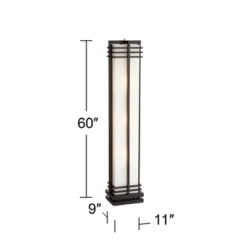 Possini Euro Design Modern Art Deco Floor Lamp Standing 60" Tall Espresso Wood Beige Linen Column Shade For Living Room Bedroom Office House Home -Possini Euro Design Shop GUEST 48ae3e29 0ae4 4a82 abd2 da3971a05e3d