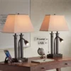 Possini Euro Design Possini Euro Deacon Bronze Gooseneck Lamps With USB And Outlet Set Of 2 -Possini Euro Design Shop GUEST 4b6a3999 d8f7 4741 b7a3 d6f1e0b07801