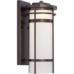 Possini Euro Design Theola Modern Outdoor Wall Light Fixture Bronze LED 12 3/4" Etched Glass Shade For Post Exterior Barn Deck House Porch Yard Patio -Possini Euro Design Shop GUEST 4e9a2504 9bcd 465d b5f6 47b4aa6c27b4