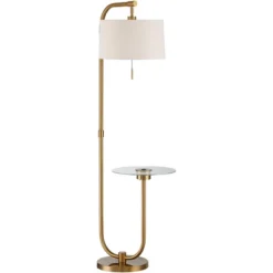 Possini Euro Design Volta Modern Floor Lamp With Tray Table 66" Tall Brass USB Charging Port White Drum Shade For Living Room Bedroom Office House 16 Possini Euro Design Volta Modern Floor Lamp With Tray Table 66" Tall Brass USB Charging Port White Drum Shade For Living Room Bedroom Office House -Possini Euro Design Shop GUEST 504d6ab5 a449 4085 8afb 15f53df7a5ee