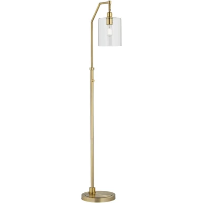 Possini Euro Design Kipling Modern 62 1/2" Tall Downbridge Arc Floor Lamp Warm Gold Metal Clear Glass Shade For Living Room Reading House 8 Possini Euro Design Kipling Modern 62 1/2" Tall Downbridge Arc Floor Lamp Warm Gold Metal Clear Glass Shade For Living Room Reading House - Image 6