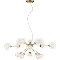 Possini Euro Design Spheres Antique Brass Chandelier 30" Wide Mid Century Modern Sputnik Glass Shade 15-Light Fixture For Dining Room Kitchen Island -Possini Euro Design Shop GUEST 57466d51 b9a1 4b51 8c30 e9c4a9835d77