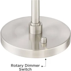 Possini Euro Design Eliptik Modern Desk Table Lamp 24 1/2" High Satin Nickel LED Swing Arm Adjustable Height For Bedroom Living Room Nightstand Office -Possini Euro Design Shop GUEST 57f95403 f17c 44cc 98ac ed3ad7d4f9f9